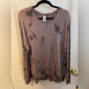 JoyLab Gray Brown Relaxed Long Sleeve Tee | Women’s Size Medium